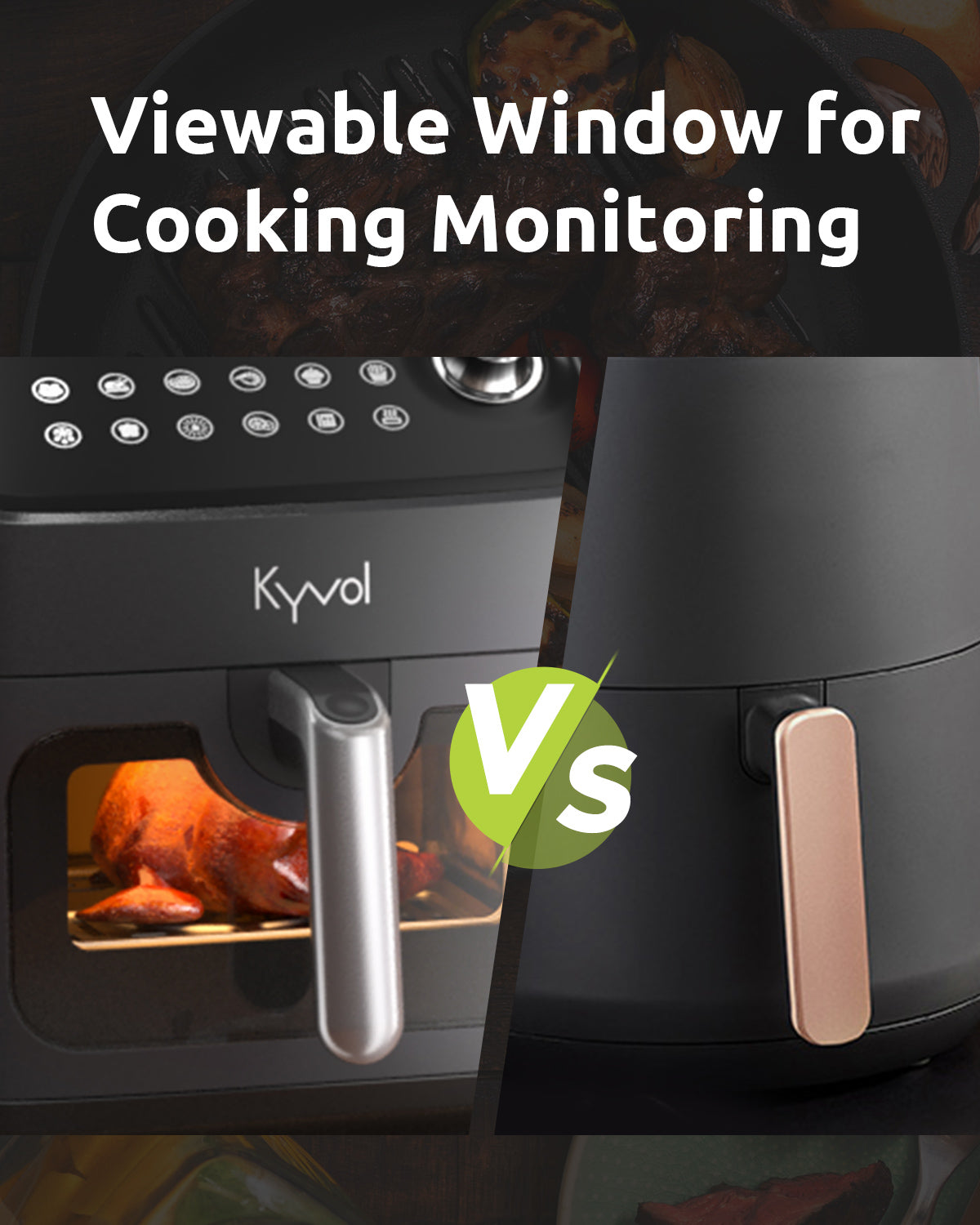 Kyvol Epichef AF200 Air Fryer 4.5QT Compact Size With 12-in-1 Presetting