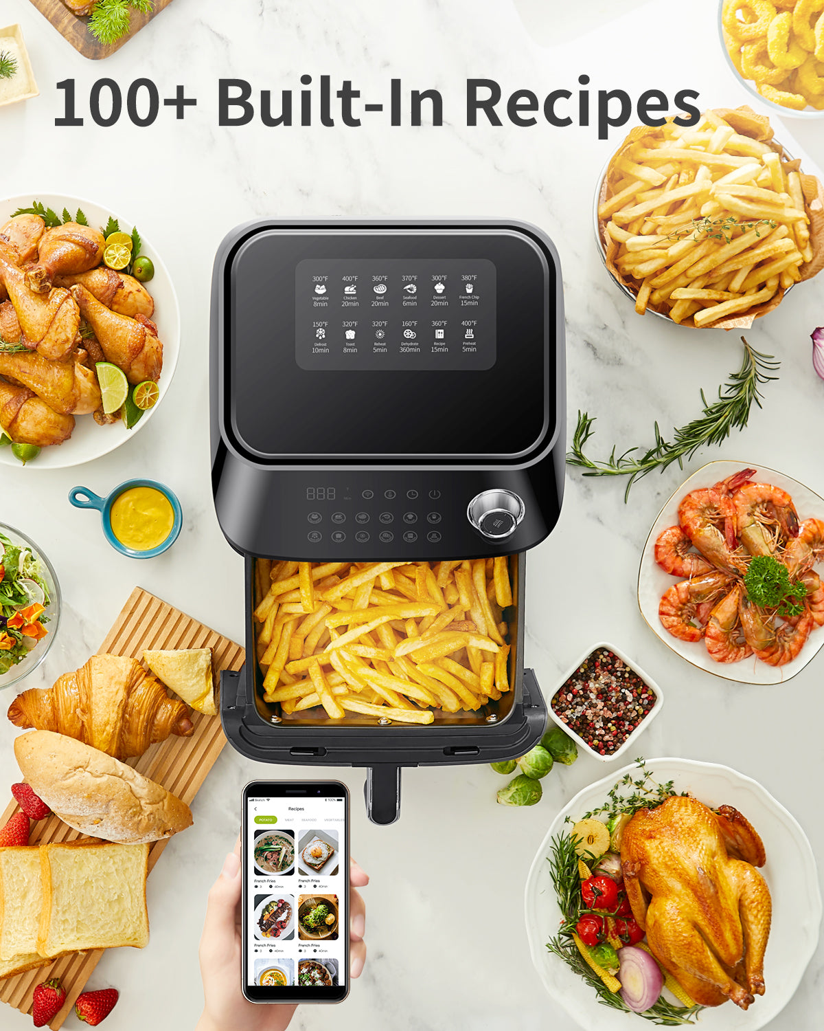 Kyvol Epichef AF600 Air Fryer6QT Large Capacity With Wifi Smart Control