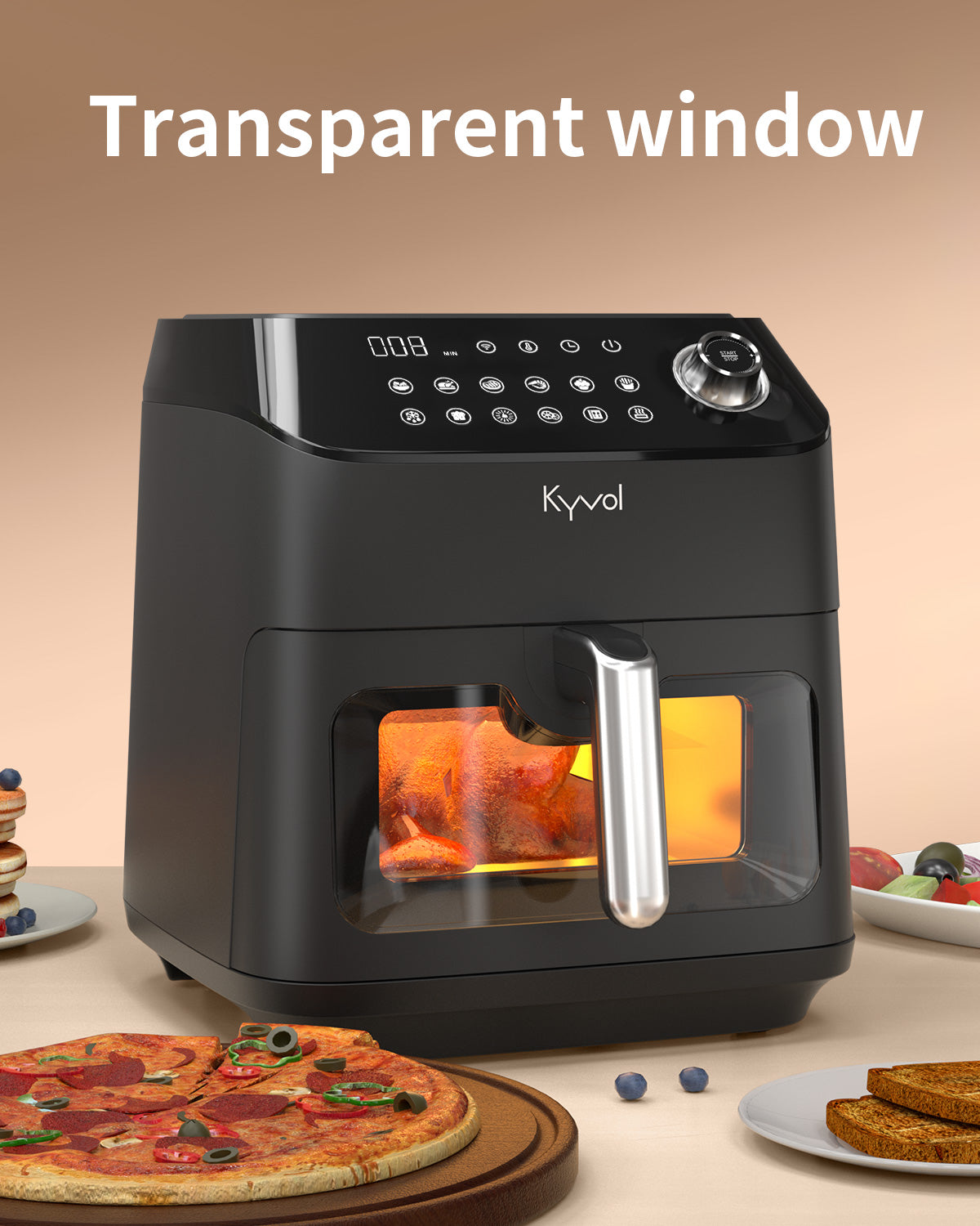 Kyvol Epichef AF60 Air Fryer 6QT Large Capacity with Viewing Window