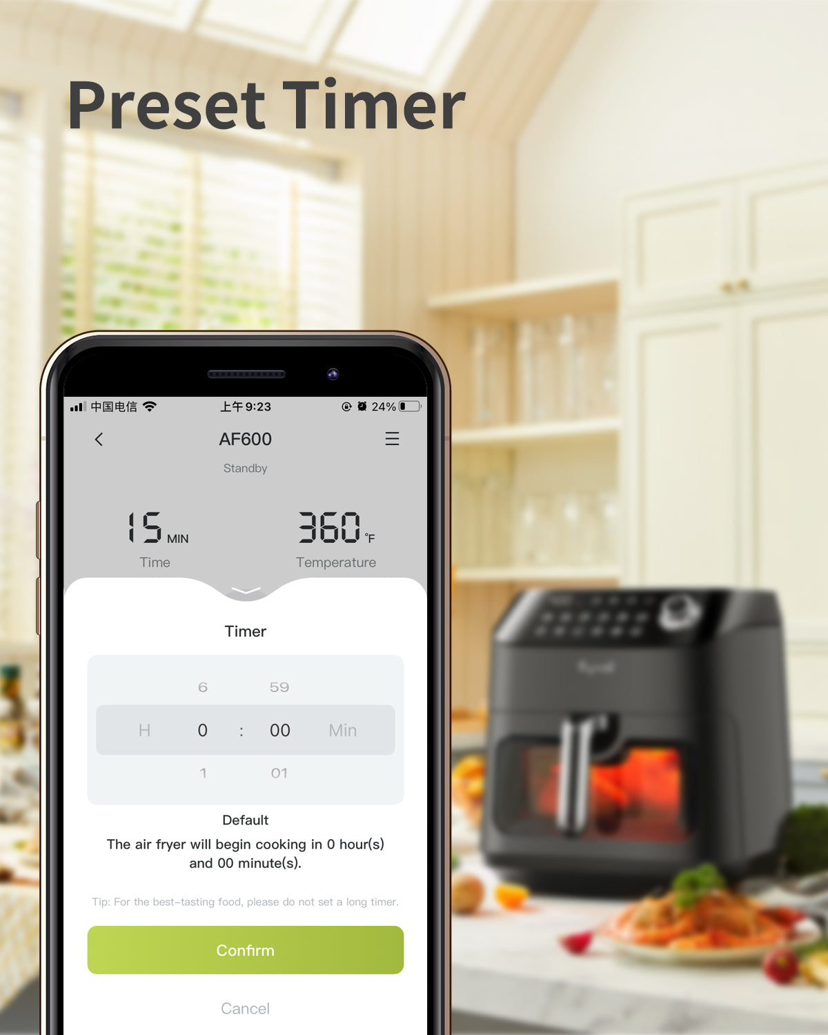 Kyvol Epichef AF600 Air Fryer6QT Large Capacity With Wifi Smart Control